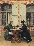 Jean-Louis-Ernest Meissonier The Card Players oil painting reproduction